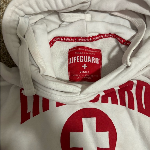 Lifeguard White and Red Hoodie! - Picture 2 of 2